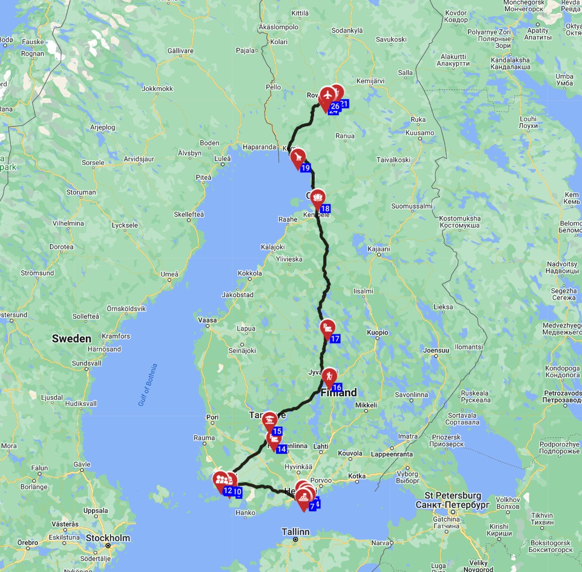 Helsinki to Rovaniemi - Fjords  Fortresses Road Trip